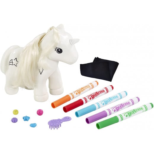 Crayola Colour n Style Unicorn Craft Kit with Washable Felt Tip Colouring Pens