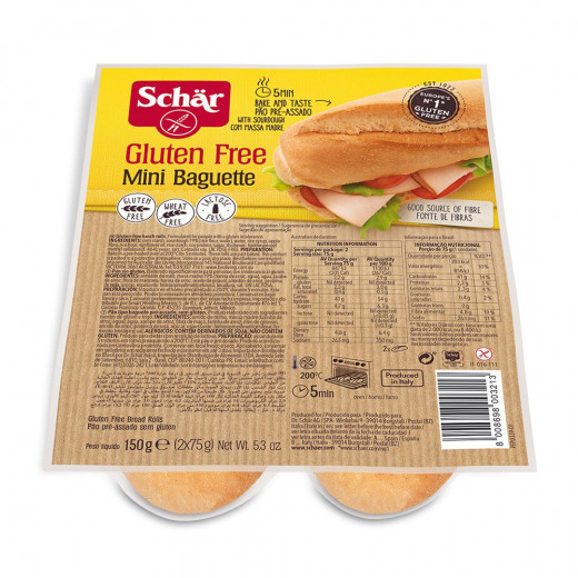 Schar Mini Baguette Duo Gluten Free, 150 Gram