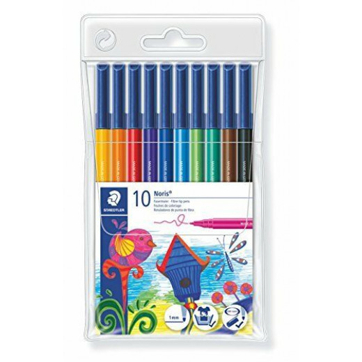 Staedtler Noris Club Fibre Tip Pen Multicolor, 10 pens