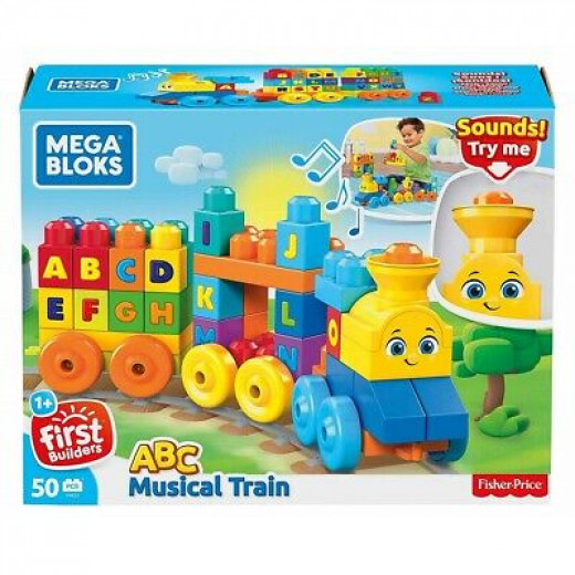 Mattel Mega Block First Builders ABC Musical Train Toy