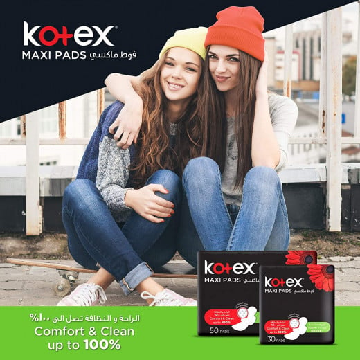 Kotex Maxi Super Pads with Wings, 10 Pads