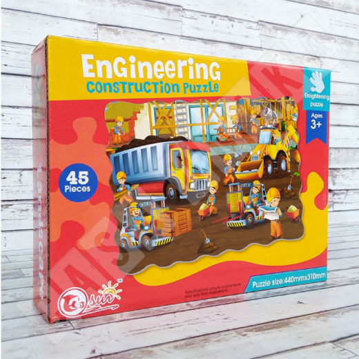 Jigsaw Puzzle Engineering Construction 45 Pieces