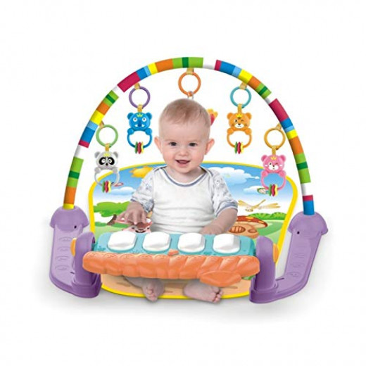 3 in 1 Musical Play Gym Fitness Mat (Multi Coloured & House Theme) (0-36 Months)