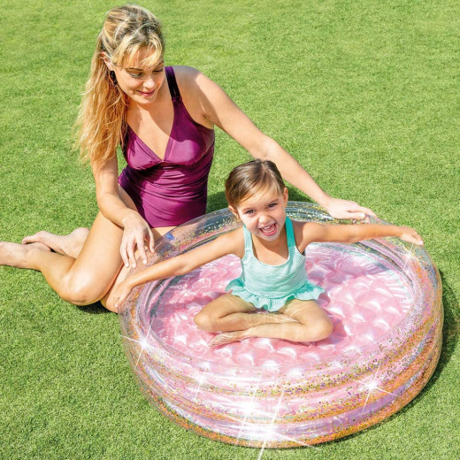 Intex Glitter Mini Pool, Pink and Gold Color