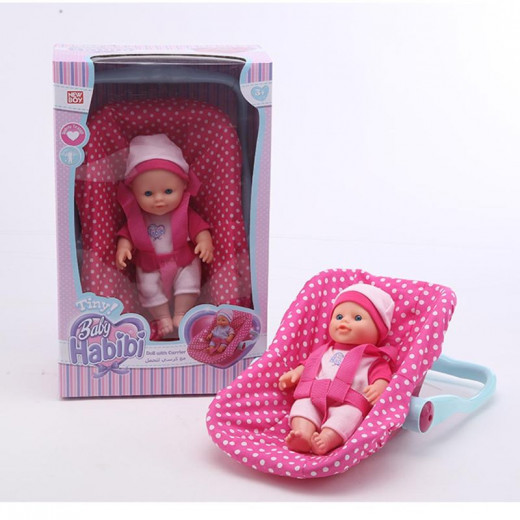 Baby Habibi - Tiny Doll with Carrier - Pink