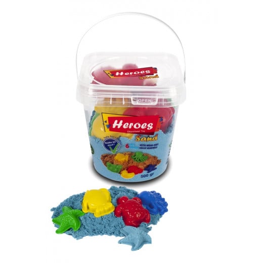 Heroes Bucket Kinetic Sand + Mold Gift, Assortment Colors
