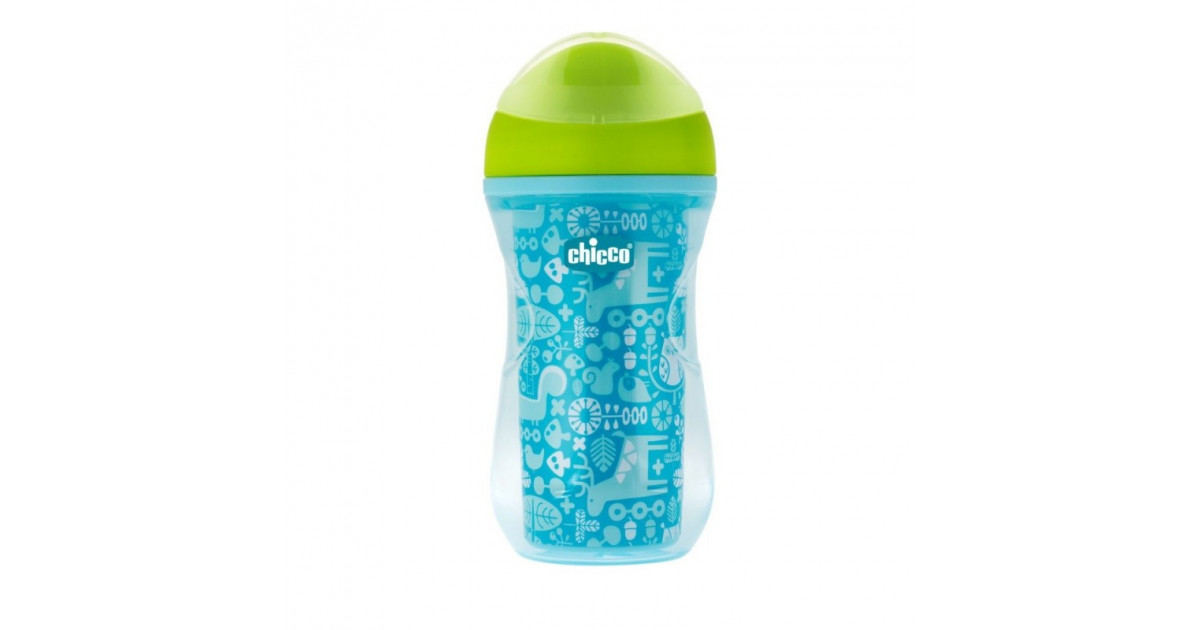 Chicco Flip Top Insulated Straw Cup 12+, Teal/Blue