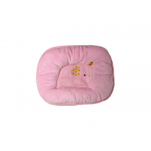 Baby Love Head Pillow, Elephant, Pink