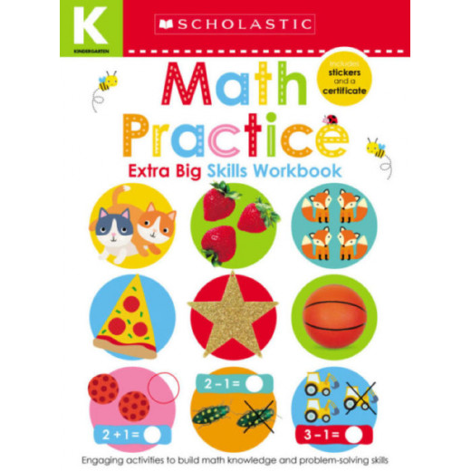 Scholastic Early Learners: Kindergarten Extra Big Skills Workbook: Math Practice, 24 pages