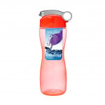Sistema Hourglass Plastic Water Bottle, 645 ml, Red