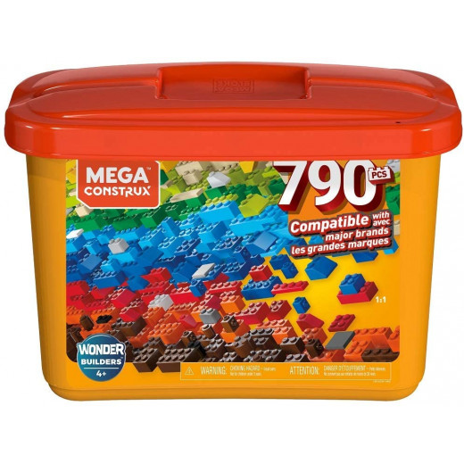 Mega Construx Large Core Tub, Multi-Colored with 790-Pieces