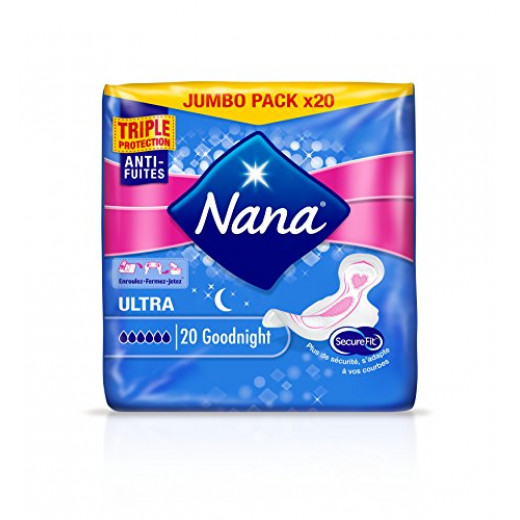 Nana Ultra Normal Wings Pads, 20 Count