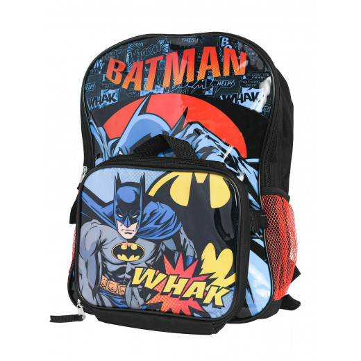 Batman Backpack with Lunch Bag, 41 cm