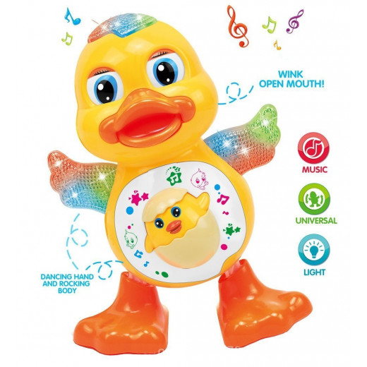 Small Yellow Duck With Light And Music Swaying