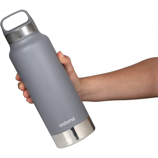 Sistema Bottle 650ml Stainless Steel - Grey