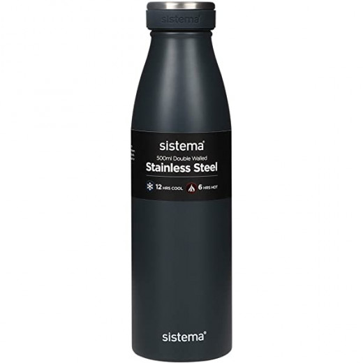 Sistema Stainless Steel Bottle 750 ml - Charcoal