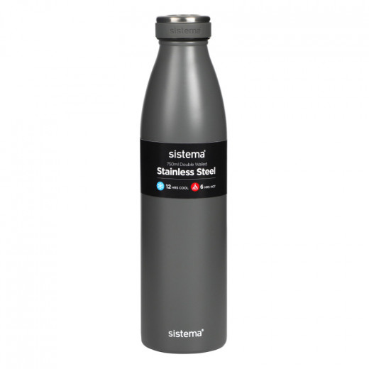 Sistema Stainless Steel Bottle 750 ml - Grey