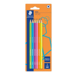 Staedtler Blistercard Containing 6 Graphite Pencils HB in Assorted Colours