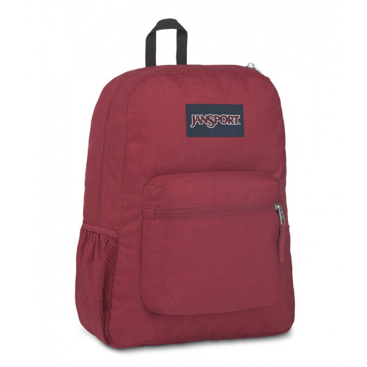 JanSport Cross Town Remix Backpack, Viking Red Heathered 600D