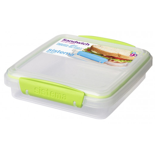 Sistema Sandwich Box To Go 450ml , Green