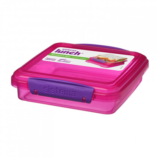 Sistema Lunch Sandwich Box, 450 ml, Pink