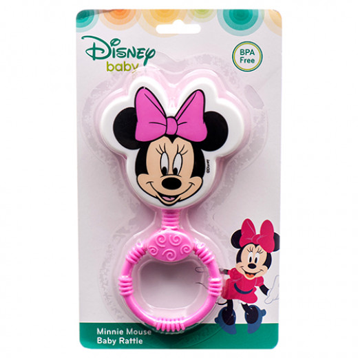 Minnie Head Shaped Baby Rattle, Pink