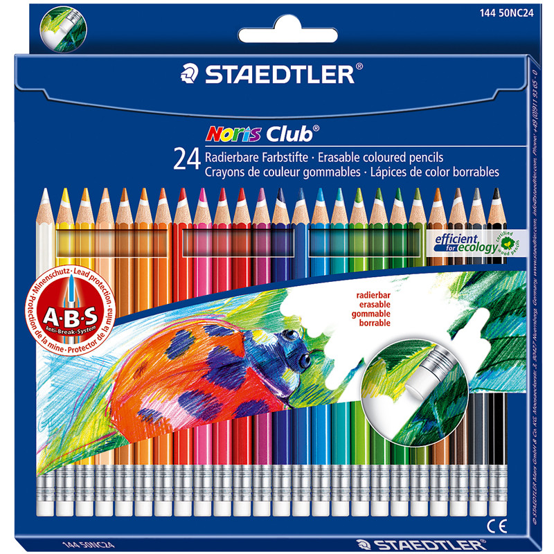 Staedtler Noris Club 144 Erasable Colored Pencils, Pack of 24 | Staedtler |  | Jordan-Amman | Buy & Review