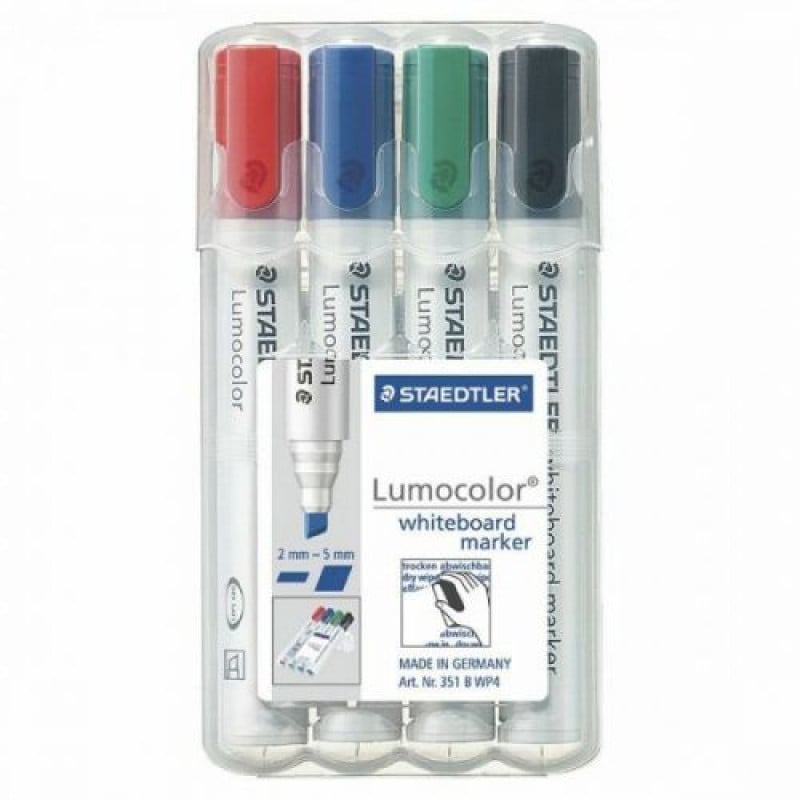 Staedtler Whiteboard Markers Chisel 4 Pack, Staedtler, Jordan-Amman