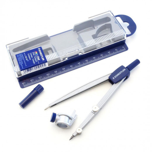 Staedtler Noris Club School Compass Set with Universal Adapter with Hinged Lid