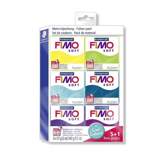 Staedtler Fimo Soft Set 5 + 1 Cool Colors Original
