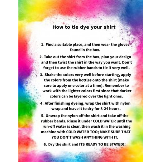 GUGU's Tie Dye your T-shirt, +25 years, XL