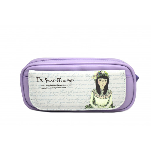 The Swan Maiden Large Accessory Pouch, light Purple
