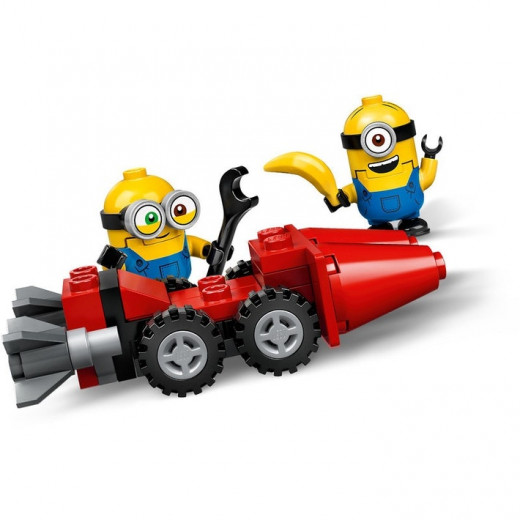 LEGO Minions Unstoppable Bike Chase Toy with Gru, Bob & Stuart Minion Figures,136 Pieces