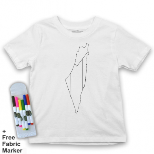 تي شيرت للأطفال, بتصميم خريطة فلسطين, 12 سنوات من ملبس