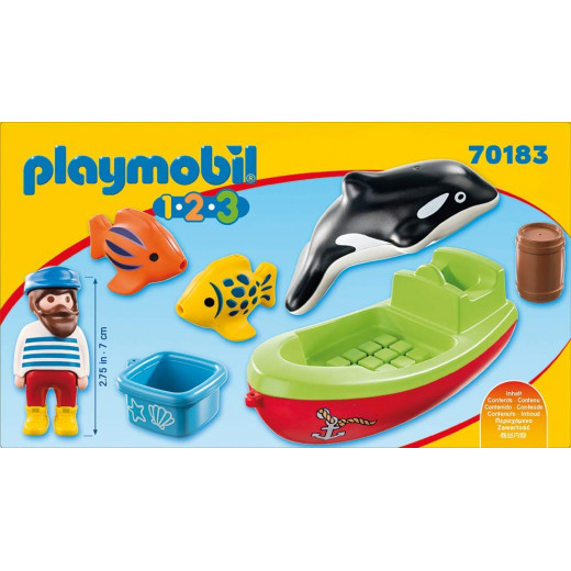 Playmobil Fisherman With Boat For Children