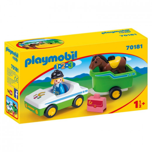 Playmobil Car With Horse Trailer For Children