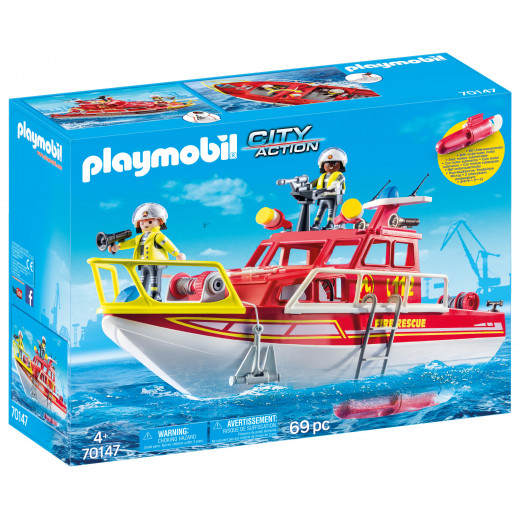 Playmobil Fire Rescue Boat 69 Pcs For Children