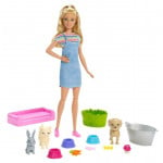 Barbie Play Wash  Pets Doll and Playset