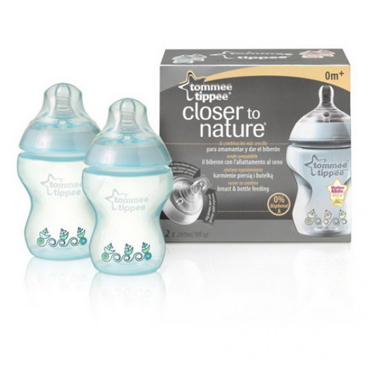 Tommee Tippee Decorated Bottle 2 x 260 ml