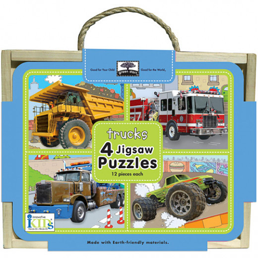 Innovative Kids 4 Jigsaw Puzzels trucks