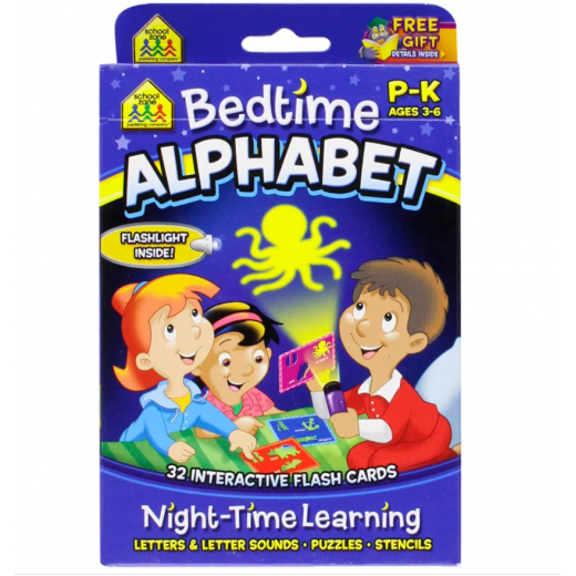 School Zone Bedtime Alphabet Cards, 32 cards