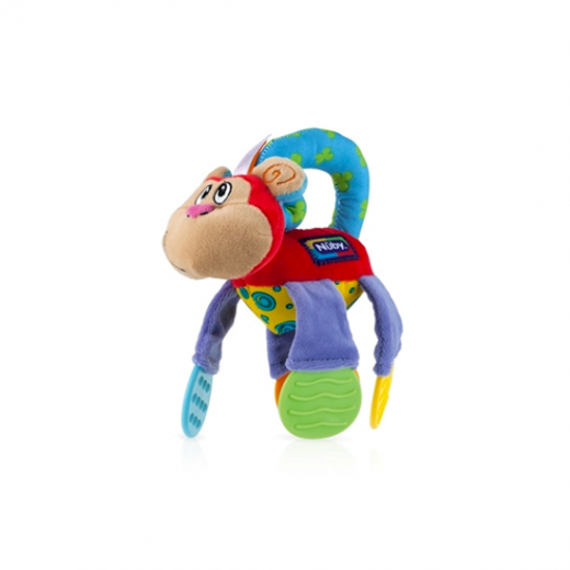 Nuby Floppers Teether Toy, Monkey