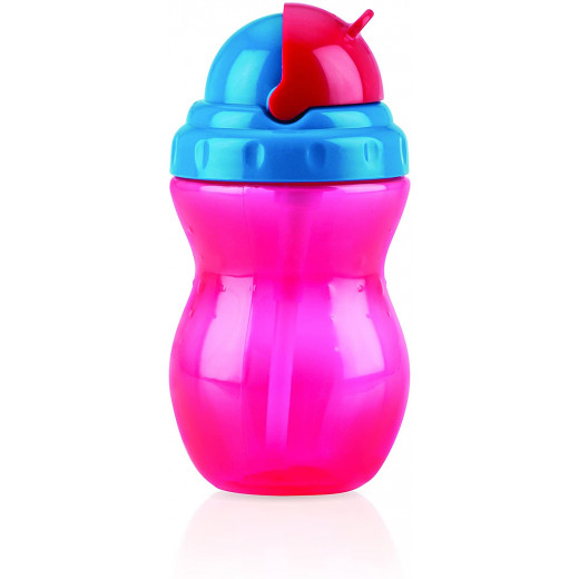 Nuby Flip-it Leakproof Straw Bottle (320ml), Pink