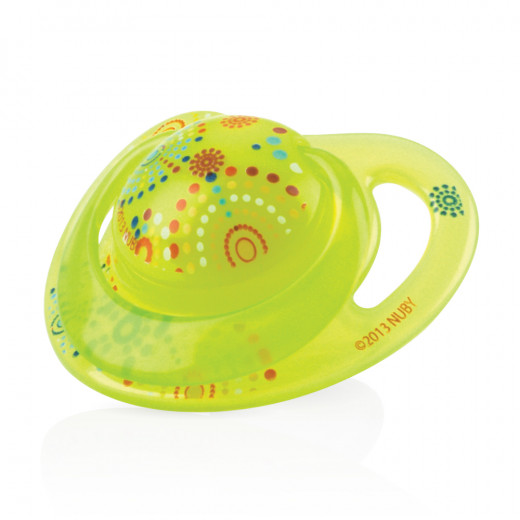 Nuby Classic Silicone Pacifier- orthodontic (6-18m) - Yellow