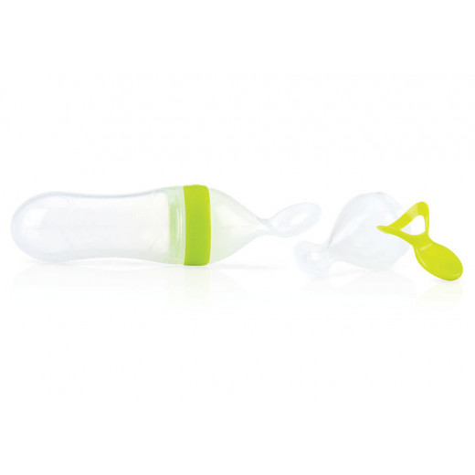 Nuby Squeeze Feeder With Slow and Fast Spoon 90ml - Green