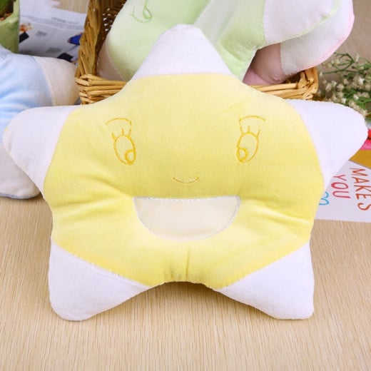 Baby Star Shape Pillow - Anti Roll Cushion - Bedding Cushion - Yellow