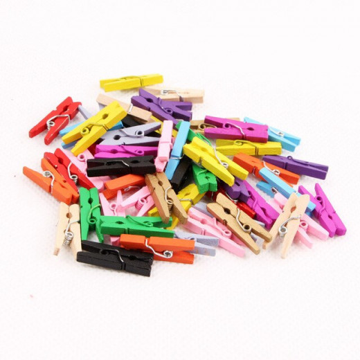 Foska  Wooden Small Clips - Colored