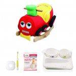 Farlin Package - ( aBaby - Baby Train + Farlin PE-PA Plate + Farlin Cotton Buds 50 pcs + Farlin Training Toothbrush Stage 3)