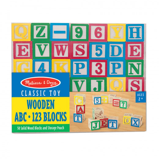 Melissa & Doug - Wooden ABC-123 Blocks Learning Toy