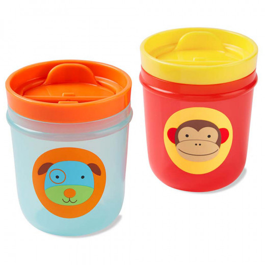 Skip Hop Two Zoo Tumbler Cups (Monkey/ Dog)